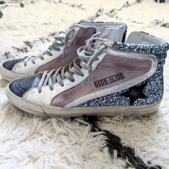 golden goose glitter high tops